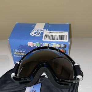 Findway OTG Ski Goggles Snow/Snowboard Goggles for Adults/Youth Black
